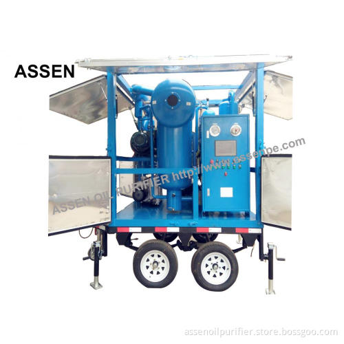 Trailer mounted type transformer oil treatment plant